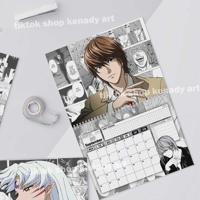 Calendario de pared 2026 estilo manga variado