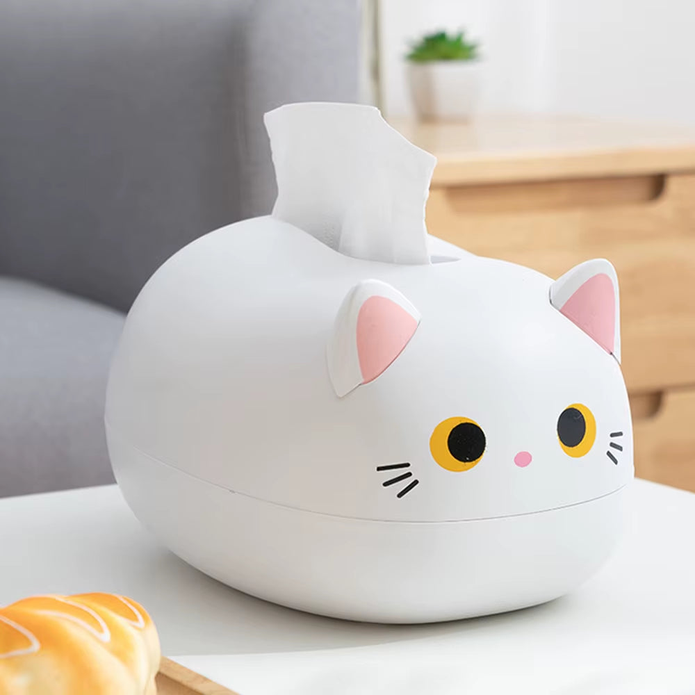 Caja de pañuelos estilo gatos de dibujos animados